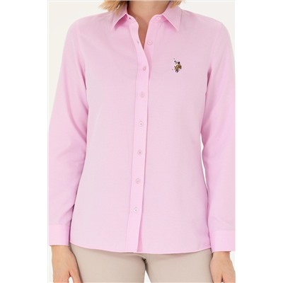 Kadın Manolya Uzun Kollu Basic Gömlek