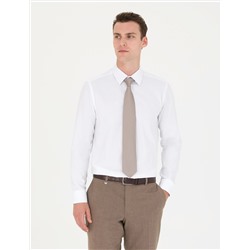 Beyaz Slim Fit Uzun Kollu Gömlek