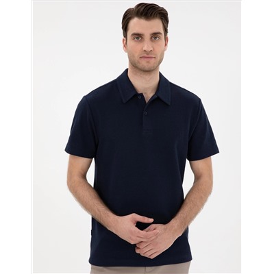 Lacivert Slim Fit Polo Yaka Tişört