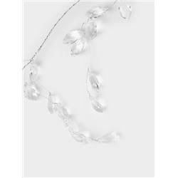 Ветка-гирлянда декоративная, 1,2 м, акрил/металл, серебристая, Кристаллы, Event