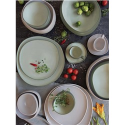 Тарелка обеденная, 27 см, серая, Organica