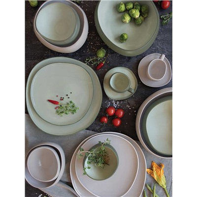 Тарелка обеденная, 27 см, серая, Organica