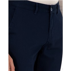 Lacivert Slim Fit Kanvas Pantolon