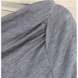 Женская футболка из тонкой шерсти с плиссировкой на одно плечо  МАССИМО Д