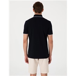 Lacivert Slim Fit Polo Yaka Tişört