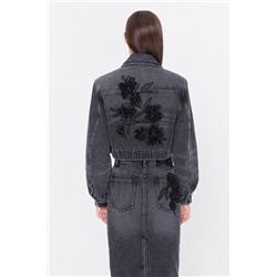 Chaqueta vaquera Negro jaspeado