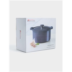 Кастрюля, 1,3 л, с крышкой, фарфор P, синяя, Indulgence