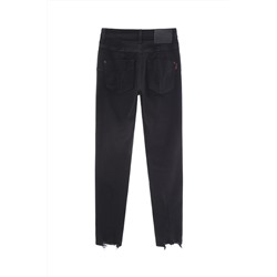 Vaquero skinny push-up de tiro alto Negro