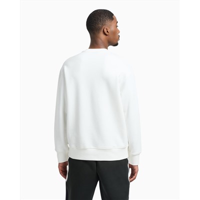 Crewneck sweatshirt with logo print on the chest