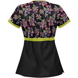 UA Right Angle Black Mock Wrap Scrub Top