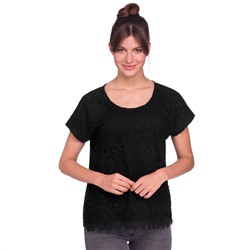 Damen T-Shirt mit Front aus Spitze