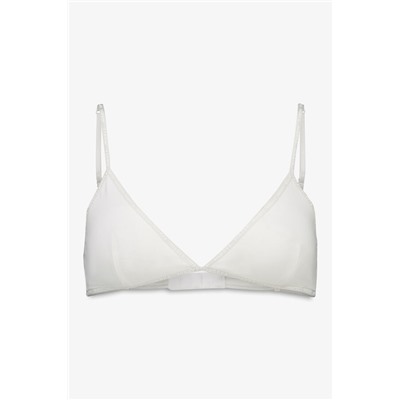 Sujetador triangular algodón copas extraíbles blanco