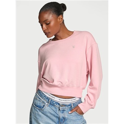 Angel Essentials Obsessed Terry Crop Crewneck Sweatshirt