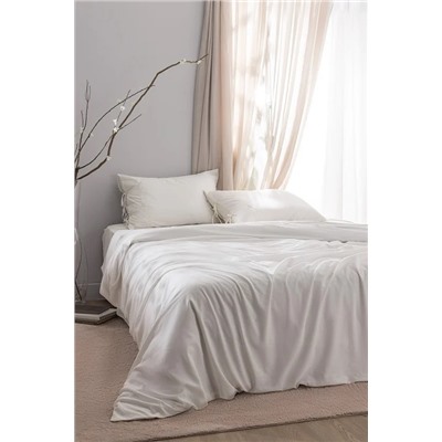 Loris King Size %100 Pamuk Nakışlı Nevresim Takımı - Ekru