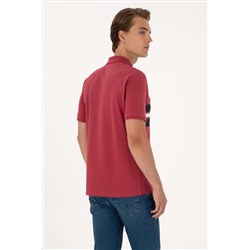 Erkek Regular Fit Vişne Polo Yaka Tişört