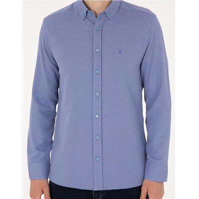 Mavi Oxford Slim Fit Uzun Kollu Gömlek