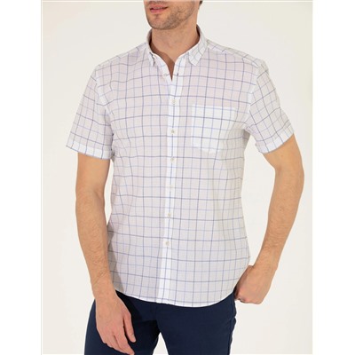 Açık Mavi Regular Fit Kısa Kollu Gömlek