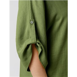 Блузка с цельнокроеным рукавом  изо льна с вискозой