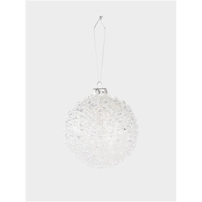 Игрушка елочная, 8 см, 2 шт, стекло, Шар с каплями, Event