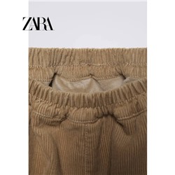 Вельветовые повседневные штаны на резинке Оригинал, оф сайт ЗАР*А