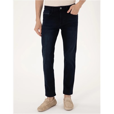 Koyu Lacivert Slim Fit Jean Pantolon
