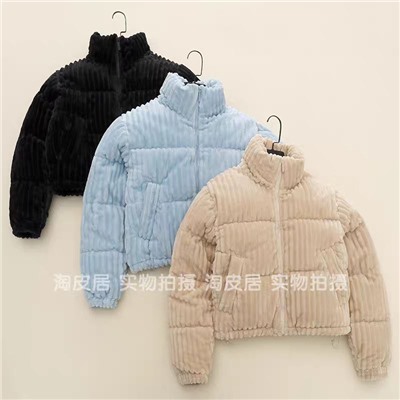 Женская теплая мягкая укороченная плюшевая куртка  Kar*l Kan*i