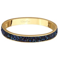 Браслет Галактика (кристаллы SW синие; покрытие золото), Есть комплект