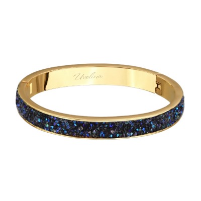 Браслет Галактика (кристаллы SW синие; покрытие золото), Есть комплект