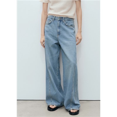 Jeans wideleg tiro medio