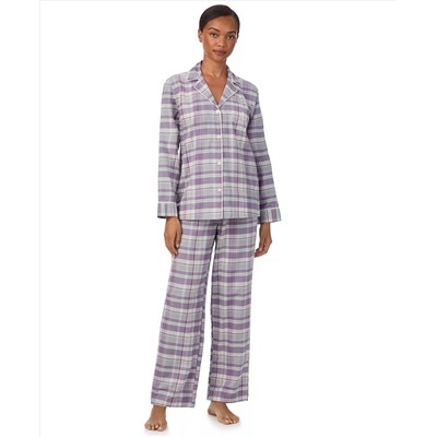 Lauren Ralph Lauren Women's 2-Piece Striped Pajama Top and Pant Set