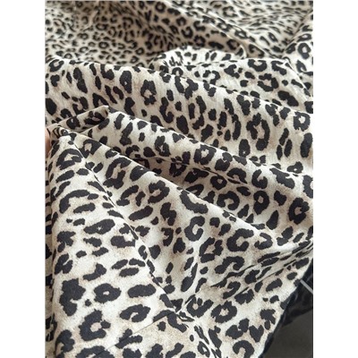 Женские хлопковые брюки с леопардовым принтом