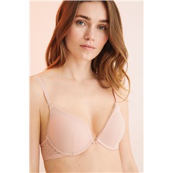 GORGEOUS Sujetador push up encaje tul rosa