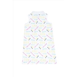 Kız Çocuk Beyaz Örme Elbise