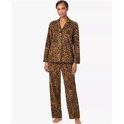 Lauren Ralph Lauren Women's Long Sleeves Notch Collar Pajama Set Женский пижамный комплект с длинными рукавами и воротником-стойкой