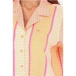 Kadın Turuncu Kısa Kollu Gömlek