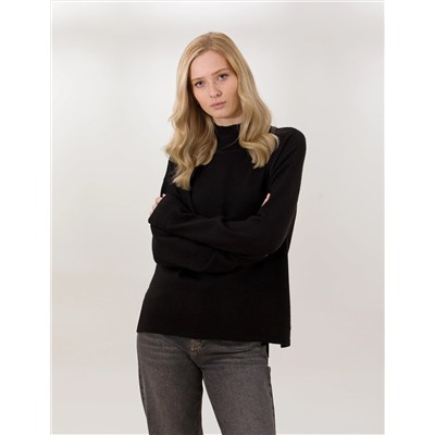 Siyah Comfort Fit Basic Kazak