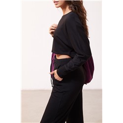 Черный укороченный топ Nadiah