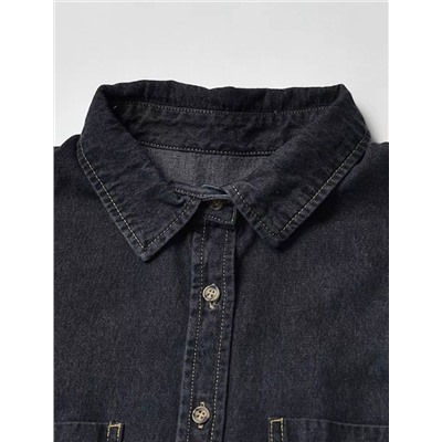 Женская свободная джинсовая рубашка