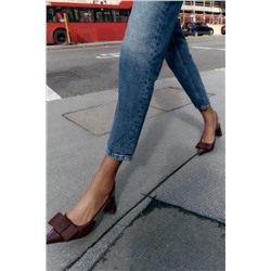 SLINGBACK HEELED SHOES WITH BOW