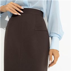 Юбка с разрезом, Дерзкая элегантность (коричневая)