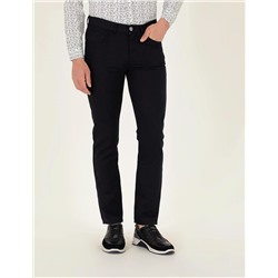 Siyah Slim Fit Kanvas Pantolon