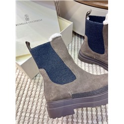 Осенне-зимние бархатные ботинки "Челси"   БРУНЕЛЛО КУЧИНЕЛЛ*И