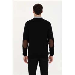 Erkek Siyah Basic Triko Hırka