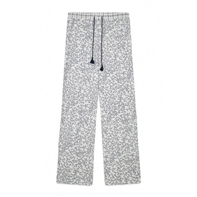 Pantalón largo algodón estampado floral