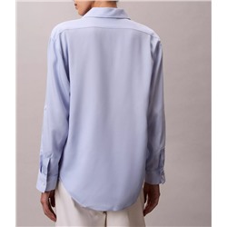 Tencel Roll Tab Button-Down Shirt