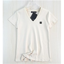 Удобная мягкая хлопковая футболка с V-образным вырезом  АРМАН*И