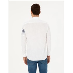 Lacivert Regular Fit Uzun Kollu Gömlek