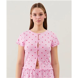 Top de jersey estampado