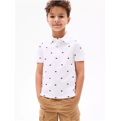 Kids' Allover Flag Print Polo