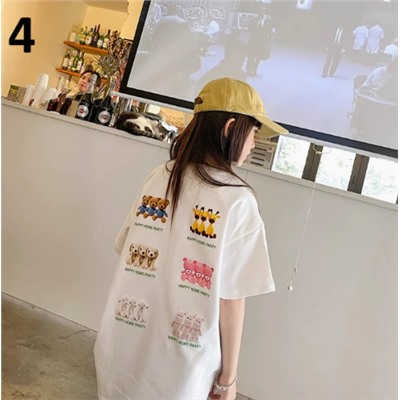 Хлопковые футболки для девочек (90-170) 7 Вариантов принтов